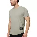 Calvin Klein T-shirt Maniche Corte Uomo Badge Turn Up Sleeve Scollo Rotondo