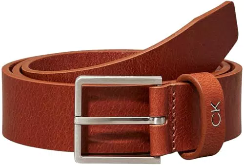 Calvin Klein Cintura Uomo Formal Plaque Belt in Pelle Elegante
