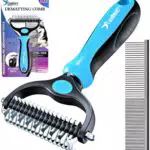 Candure Spazzola e Pettine per Cani e Gatti in Acciaio Inossidabile Doppia Faccia