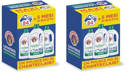 Chanteclair Detersivo Lavatrice Muschio Bianco Formula Concentrata con Sgrassatore