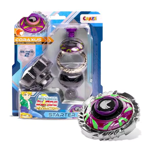 Craze Blade Coraxus Starter Set Trottola da Battaglia con Lanciatore per Bambini 6 Anni