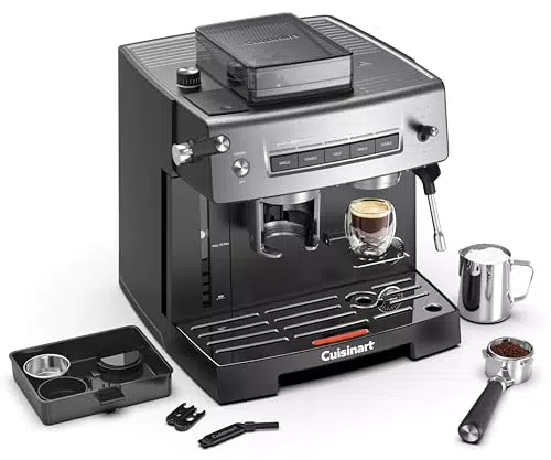 Cuisinart Macchina da Caffè Espresso 20 Bar Macinacaffè Montalatte 16 Programmi