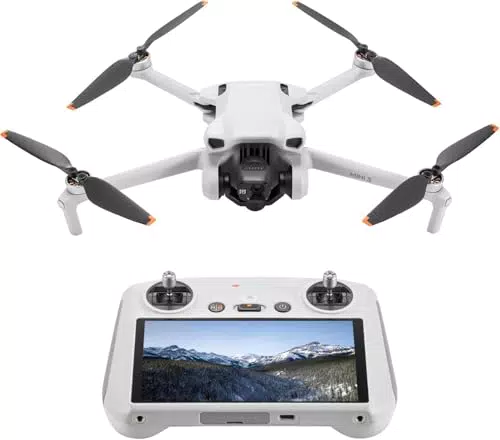 DJI Mini 3 con DJI RC Drone con Fotocamera 4K HDR, Stabilizzatore 3 Assi, Riprese Verticali
