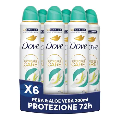 Dove Deodorante Spray Advanced Care Go Fresh Pera e Aloe Vera Idratante Senza Alcol