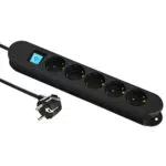 Electraline 62084 Multipresa Professionale Schuko da Lavoro con Magneti per Pareti