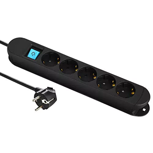 Electraline 62084 Multipresa Professionale Schuko da Lavoro con Magneti per Pareti