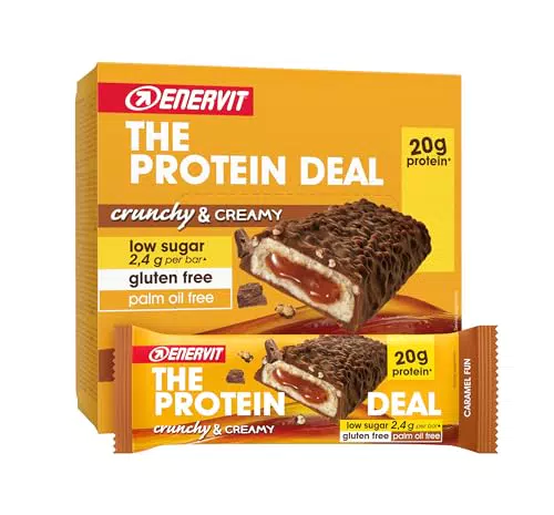 Enervit The Protein Deal Caramel Fun Barrette Proteiche Cioccolato Caramello Senza Glutine