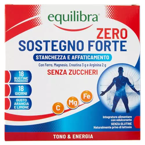 Equilibra Sostegno Forte Zero Integratore Energia Magnesio Ferro Creatina Arginina