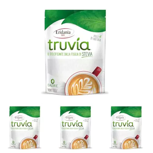 Eridania, Linea Truvía, Dolcificante Naturale Estratto dalle Foglie di Stevia