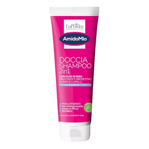 Euphidra AmidoMio Doccia Shampoo 2 in 1 con Olio e Proteine di Riso Bio