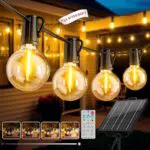 FIFlying Catena Luminosa Solare LED per Esterno Impermeabile Gazebo Giardino Patio