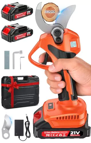 Forbici Potatura a Batteria 21V Motore Brushless, Kit Professionale Giardino