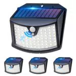 Giliwosy Lampada Solare da Esterno con Sensore di Movimento, Faretto LED Impermeabile IP65