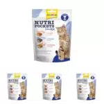 GimCat Nutri Pockets Sea Mix Snack Croccanti per Gatti con Ripieno Cremoso
