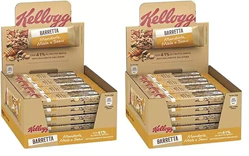 Kellogg's Barrette Mandorle Miele e Semi Snack Energetico per una Pausa Sana
