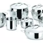 Lagostina Euforia Batteria di Pentole Induzione Gas Forno Acciaio Inox Fondo Lagoseal