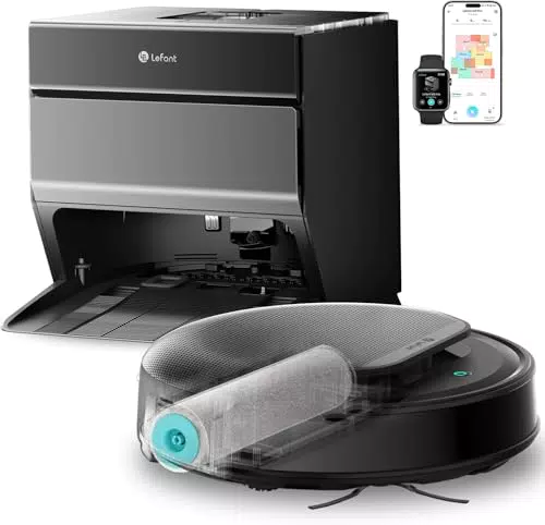 Lefant M5 Pro Robot Aspirapolvere Lavapavimenti con Autopulizia, Laser e Auto-Svuotamento