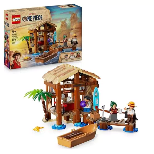 LEGO One Piece Capanna Villaggio Foosha con Barca e Minifigure Luffy Shanks Makino