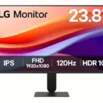LG 24U411A Monitor 24 Pollici Full HD IPS, HDR10, 120Hz, 1ms, HDMI, VGA, sRGB 99%