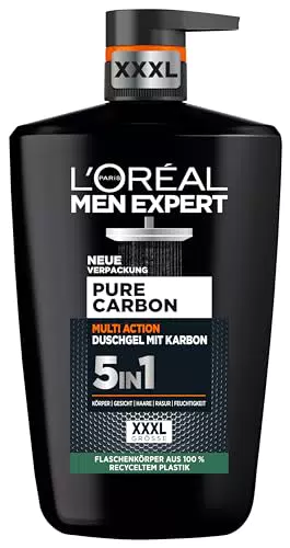 L'Oréal Men Expert 5 in 1 Gel Doccia e Shampoo Uomo Corpo Capelli Viso Pulizia Completa