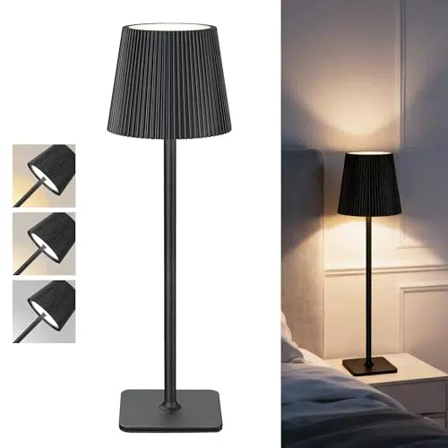 LuminexDesigns Lampada da Tavolo LED Ricaricabile Senza Fili con Touch e Dimmer