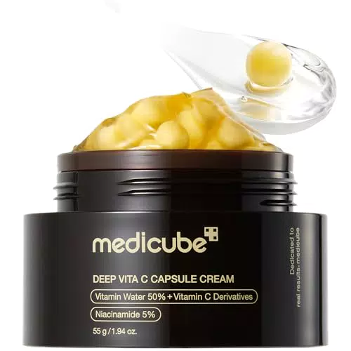 Medicube Deep Vitamin C Golden Capsule Crema Idratante Viso Antirughe Coreana