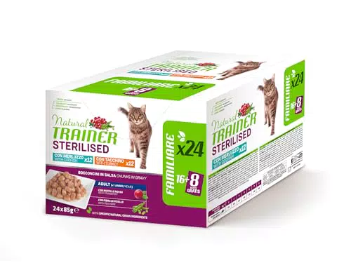 Natural Trainer Cibo Umido per Gatti Adulti Sterilizzati