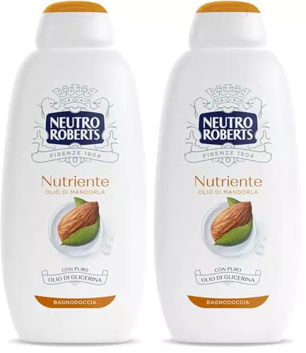 Neutro Roberts Bagnoschiuma Nutriente con Olio di Mandorla Naturale Senza Sapone