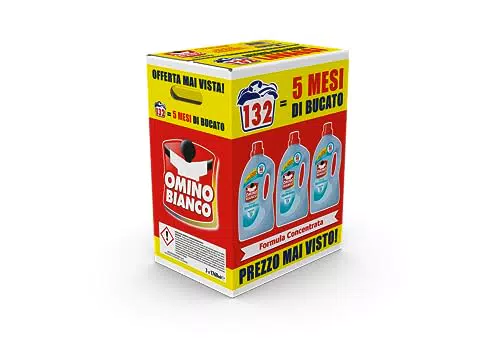 Omino Bianco - Detersivo Lavatrice Liquido, 132 Lavaggi