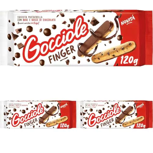 Pavesi Gocciole Finger Biscotti Frollini con Gocce di Cioccolato Snack Gustoso