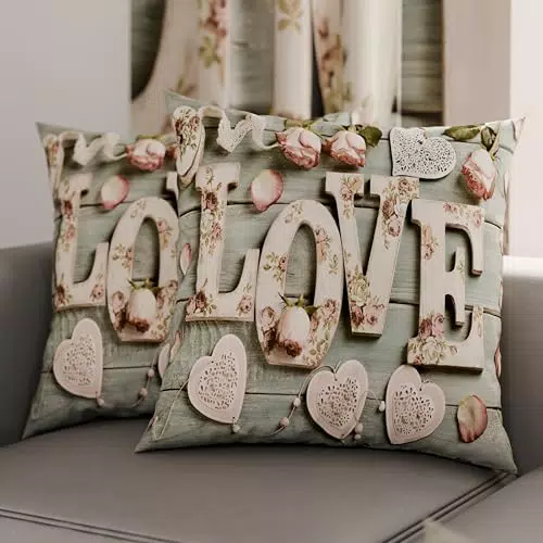 Petti Artigiani Italiani Federe Cuscino in Microfibra per Letto e Divano Shabby