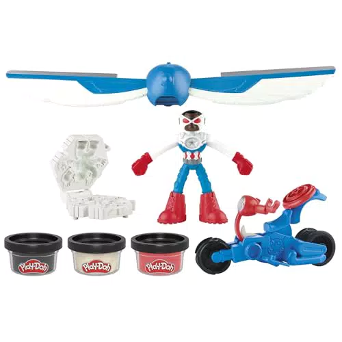 Play-Doh Marvel Captain America Playset Moto Slicer Gioco Creativo Bambini