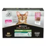 Purina Pro Plan Sterilised Cibo Umido per Gatti Sterilizzati Patè Salmone e Tonno