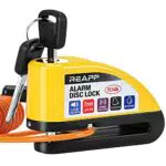 REAPP Bloccadisco Moto con Allarme 110dB, Lucchetto Antifurto per Moto e Bici