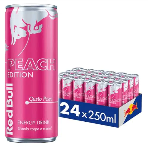 Red Bull Energy Drink Gusto Pesca Bevanda Energetica Energizzante