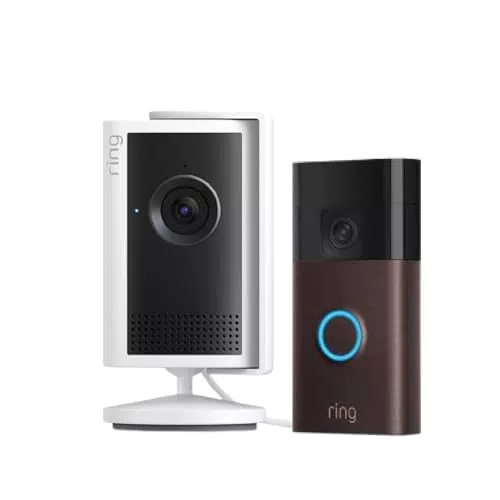 Ring Videocamera Interna Plus Videocitofono Batteria Sicurezza 2K Zoom 4x Plug-in