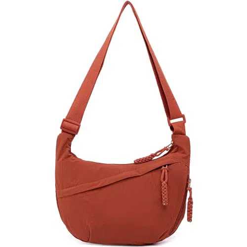 Sanxiner Borsa Mezzaluna Unisex in Nylon Multitasche a Tracolla Hobo Bag Morbida