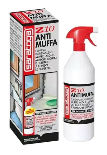 Saratoga Z10 Spray Antimuffa per Muffe, Alghe, Muschi, Licheni Interno Esterno