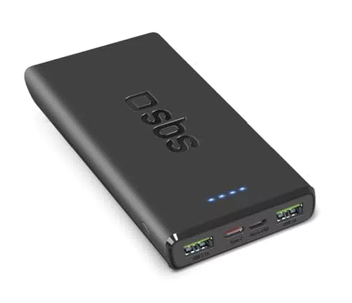 SBS PowerBank 10K Fast 22.5W Power Delivery Ricarica Rapida USB-C USB-A Portatile