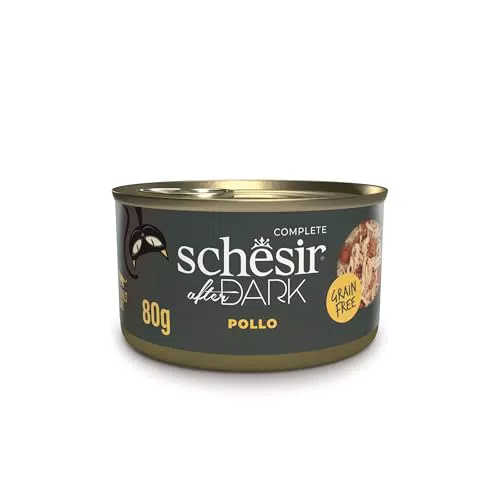 Schesir After Dark Filetti di Pollo in Brodo Cibo Umido Completo Grain Free per Gatti