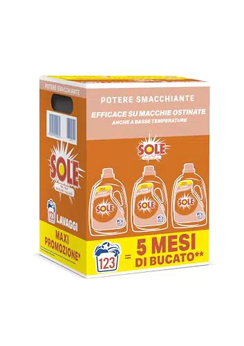 Sole Detersivo Lavatrice Liquido Potere Smacchiante Formula Igienizzante