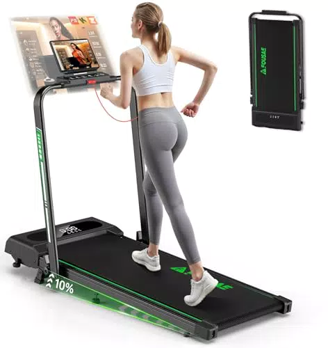 FOUSAE Tapis Roulant Elettrico Pieghevole 5 in 1 con Inclinazione, App e Display LED