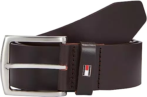 Tommy Hilfiger Cintura Uomo New Denton 4.0 Belt Cintura in Pelle