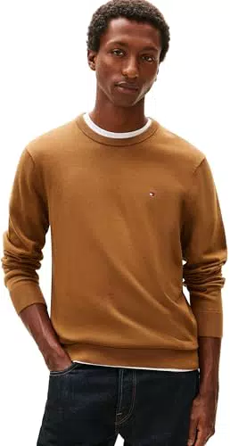 Tommy Hilfiger Pullover Uomo Essential Cotton con Scollo Rotondo