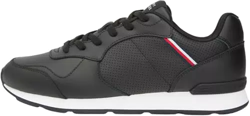 Tommy Hilfiger Uomo Runner Icon Scarpe Casual In Pelle Modello Low Top