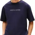 Tommy Hilfiger T-Shirt Uomo Maniche Corte Logo Scollo Rotondo