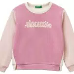 United Colors of Benetton Felpa con Cappuccio per Bambina Modello Maglia ML