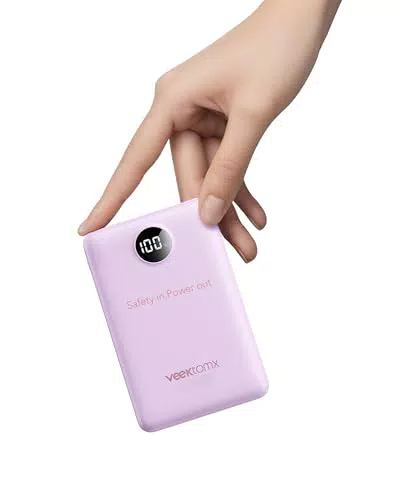 VEEKTOMX Power Bank 10000mAh Ricarica Rapida USB C con Display LED Compatibile iPhone Huawei Xiaomi Tablet