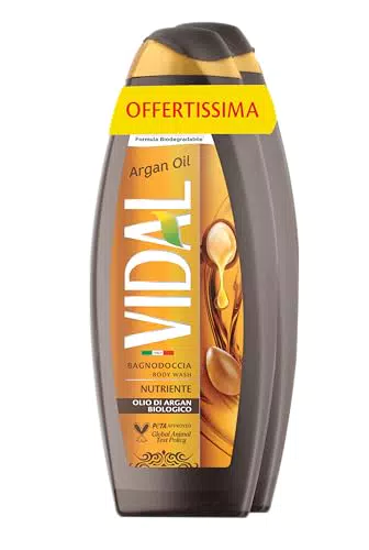 Vidal Bagnoschiuma Argan Oil - Formula Nutriente con Olio di Argan