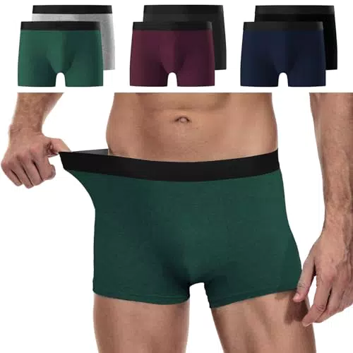 YouShow Boxer Uomo Cotone Elasticizzati Senza Etichette Intimo Confortevole